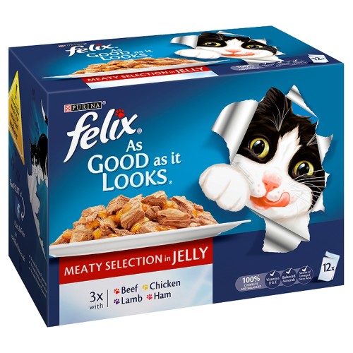 Felix As Good As It Looks Meat Menus Adult Cat Food