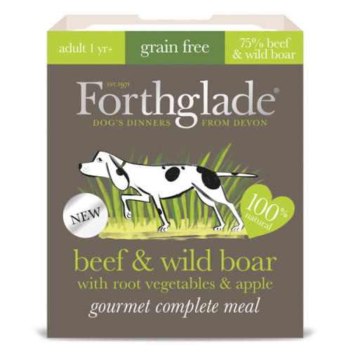 Forthglade Gourmet Beef & Wild Boar with Root Vegetables & Apple Adult Dog Food