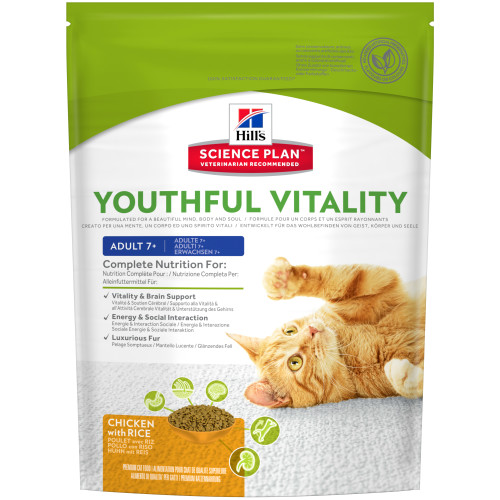 Hills Science Plan Feline Youthful Vitality Adult & Senior 7+ Chicken Dry Food