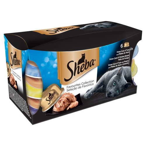 Sheba Favourites Collection in Gravy Adult Cat Dome Trays