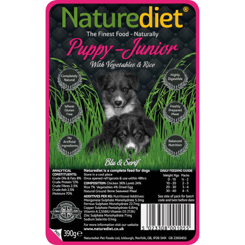 Naturediet Chicken & Lamb Puppy Junior Food