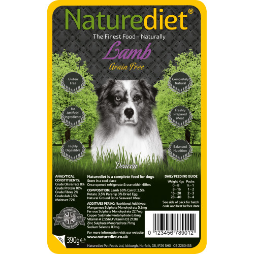 Naturediet Grain Free Lamb with Vegetables Dog Food