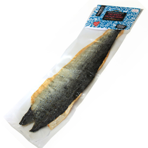 Green & Wilds Two Whole Salmon Skins Dog Treat
