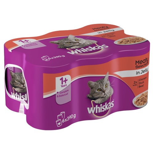 Whiskas Can Mixed Selection in jelly Adult Cat Food