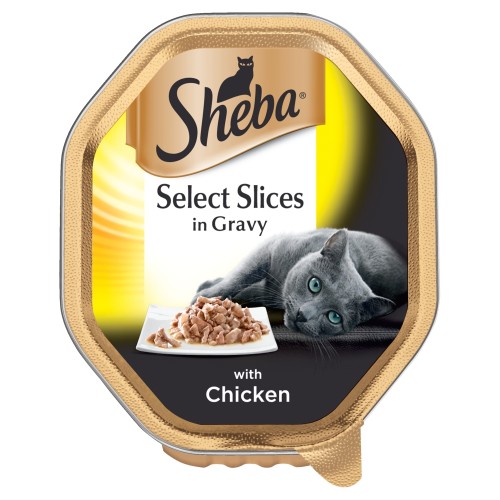 Sheba Tray Select Slices in Gravy with Chicken Adult Cat Food