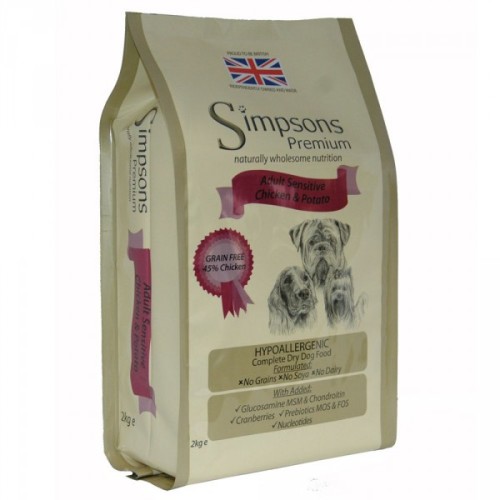 Simpsons Complete Chicken & Potato Sensitive Adult Dog Food