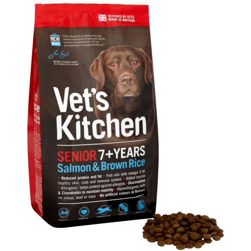 Vets Kitchen Salmon & Brown Rice Senior Dog Food