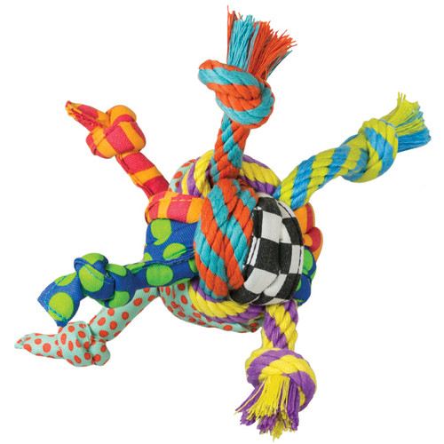Petstages Rag Rope Ball Dog Toy
