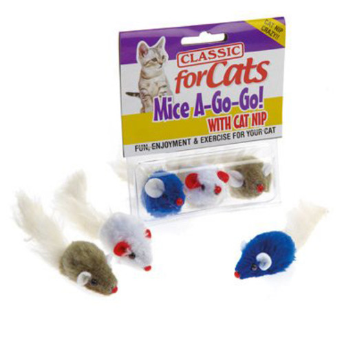 Classic Furry Fluffy Mice Cat Toys