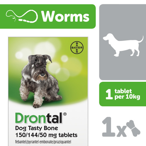 Drontal Plus Flavour Bone Shaped Dog Worming