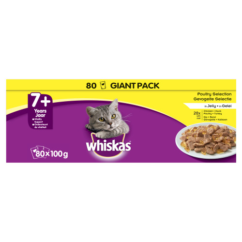 Whiskas 7+ Poultry Selection in Jelly Cat Food