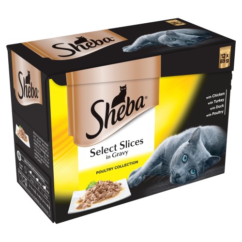 Sheba Select Slices Poultry Collection Pouches Adult Cat Food
