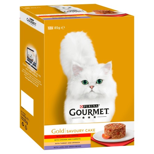 Gourmet Gold Meat & Vegetables Savoury Cake Adult Cat Food