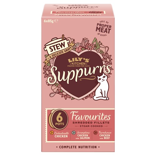 Lilys Kitchen Suppurrs Favourites Multipack Stews Wet Cat Food