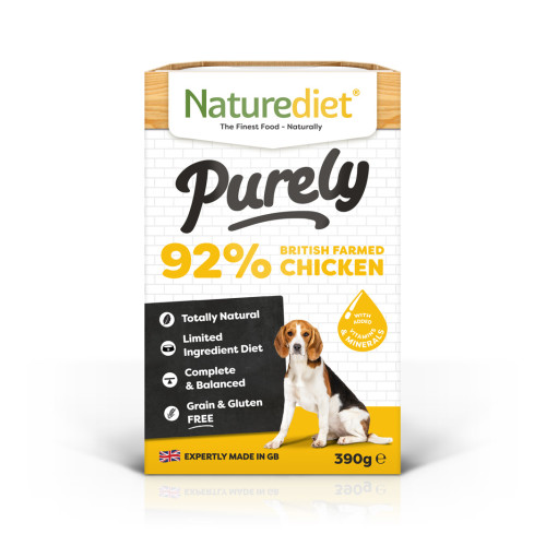 Naturediet Purely British Farmed Chicken Wet Adult Dog Food Trays