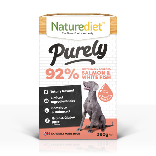 Naturediet Purely Sustainably Sourced Salmon & Whitefish Wet Adult Dog Food Trays