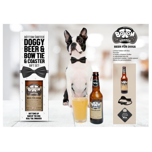 Rosewood Bottom Sniffer Beer Luxury Christmas Gift Set For Dogs