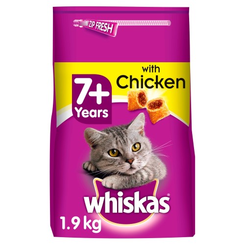 Whiskas 7+ Chicken Dry Senior Cat Food 1.9kg