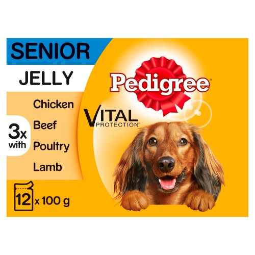 Pedigree Mixed Selection in Jelly Senior Dog Food Pouches 100g x 12