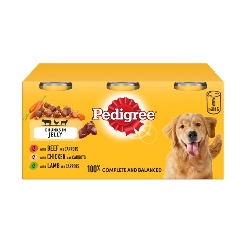 Pedigree Meaty Meals in Jelly Wet Adult Dog Food 400g x 6