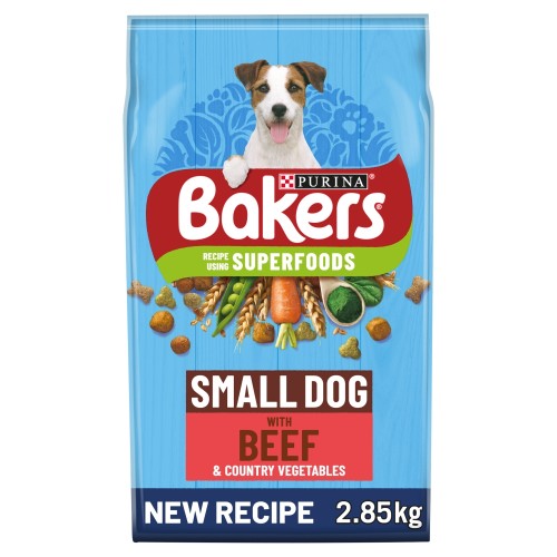 Bakers Complete Beef & Vegetable Small Breed Dry Adult Dog Food 2.85kg