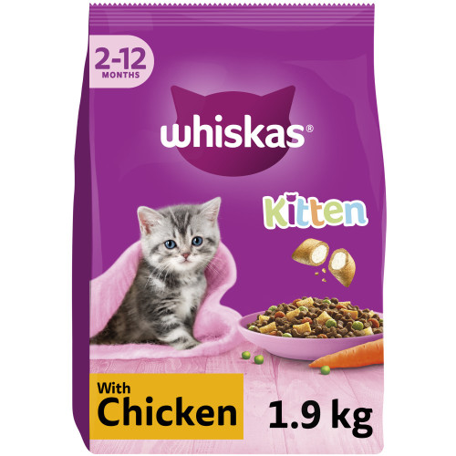 Whiskas Kitten Chicken Dry Cat Food 1.9kg