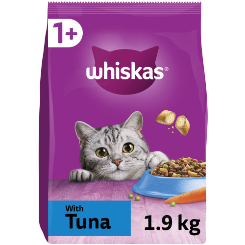 Whiskas 1+ Tuna Dry Adult Cat Food 1.9kg