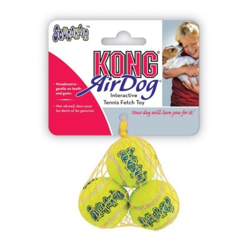 KONG Air Squeaker Tennis Ball Dog Toy Medium 3 pack