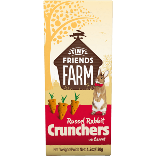 Tiny Friends Farm Russel Rabbit Carrot Crunchers Treats for Rabbits 8 Pack