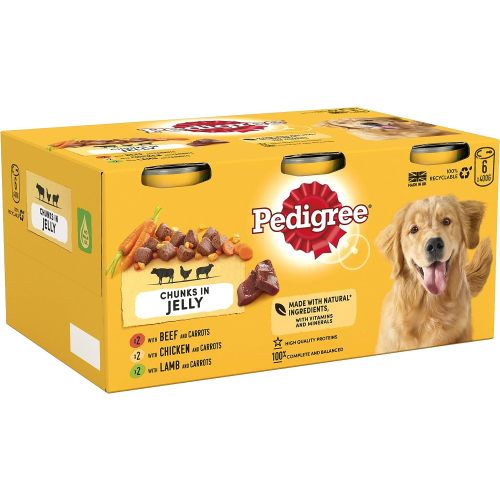 Pedigree Can In Jelly Wet Dog Food 6 x 400g