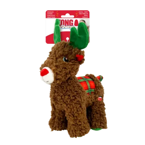 KONG Holiday Sherps Reindeer Christmas Dog Toy Medium