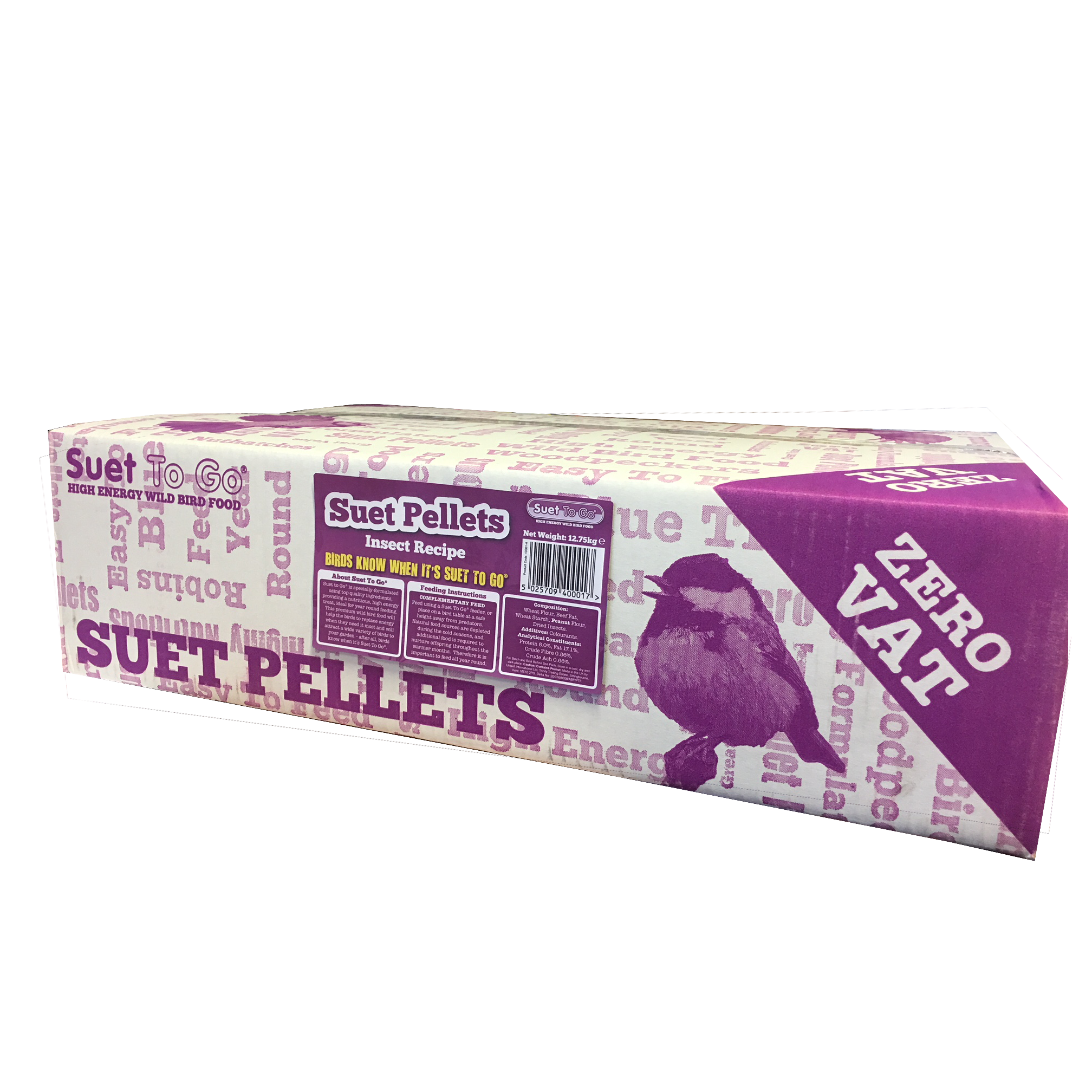 Suet to Go Premium Suet Insect Pellets Wild Bird Food 12.75kg
