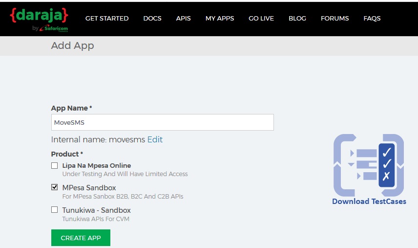 mpesa integration to website