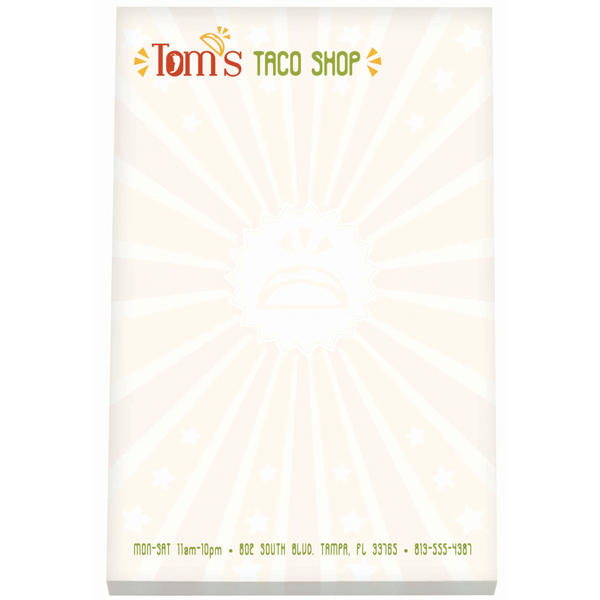 Custom 4 x 6 Note Pad Imprinted notepads Mines Press