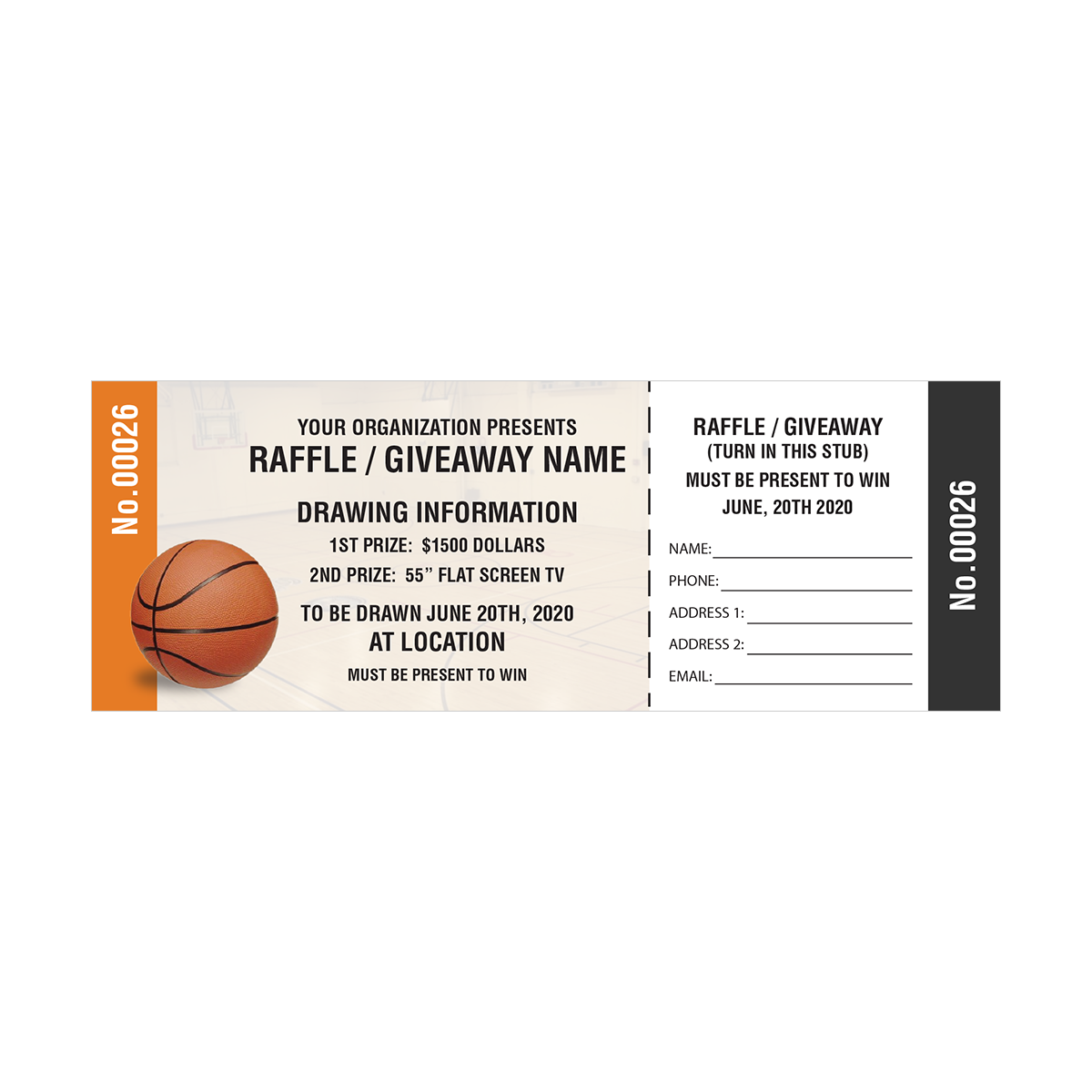 fundraiser raffle tickets