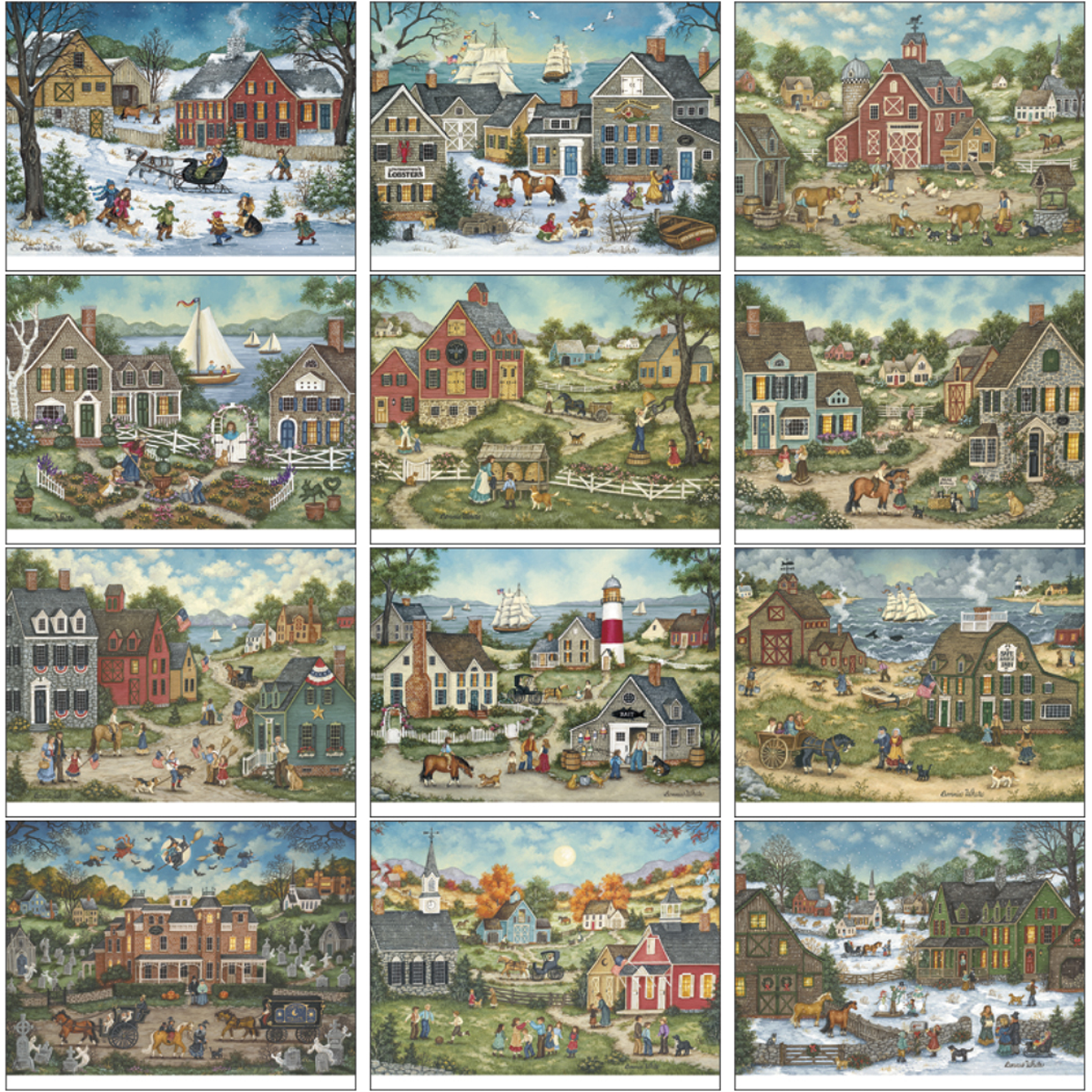 Folk Art Wall Calendar Spiral Mines Press