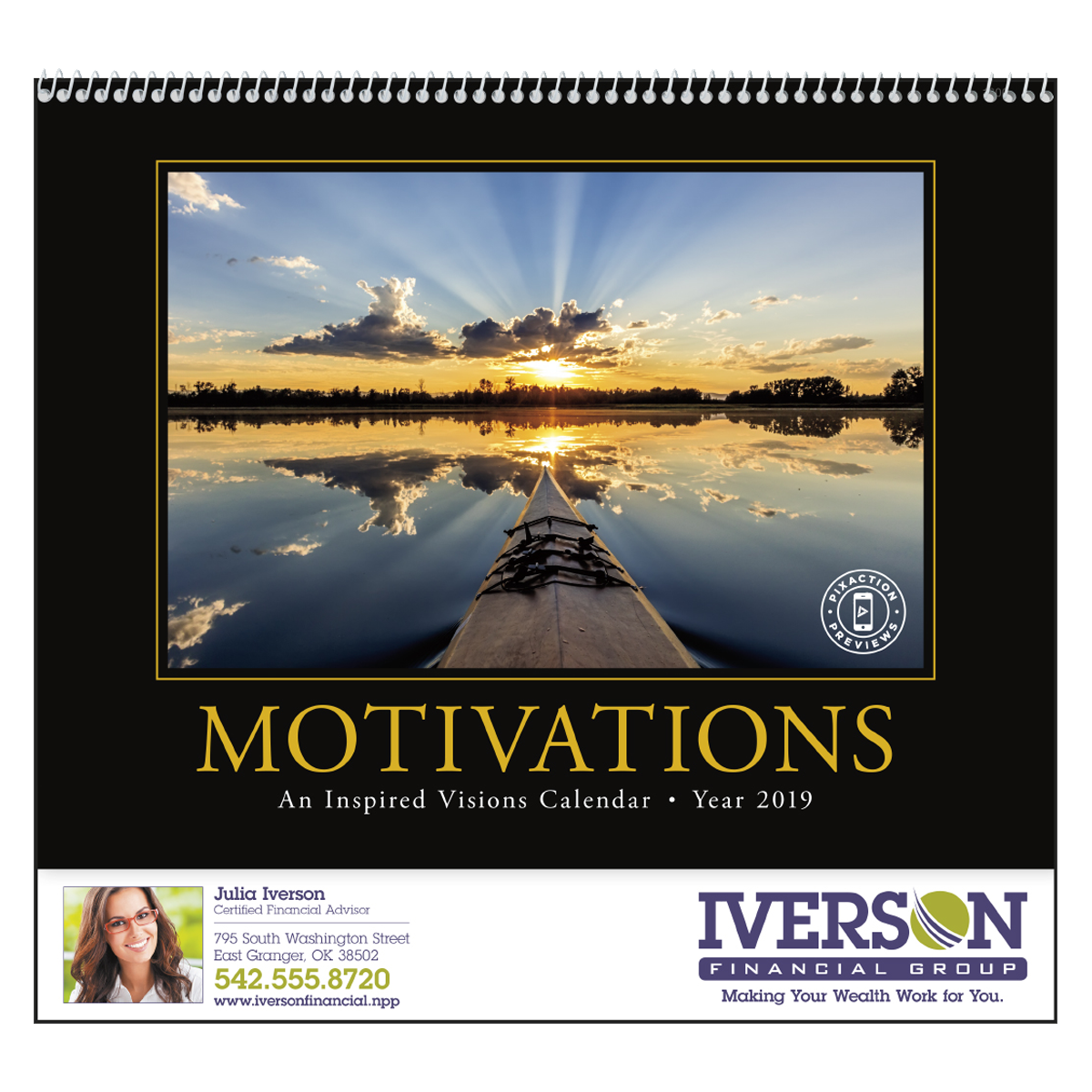 Motivations Wall Calendar Spiral Mines Press