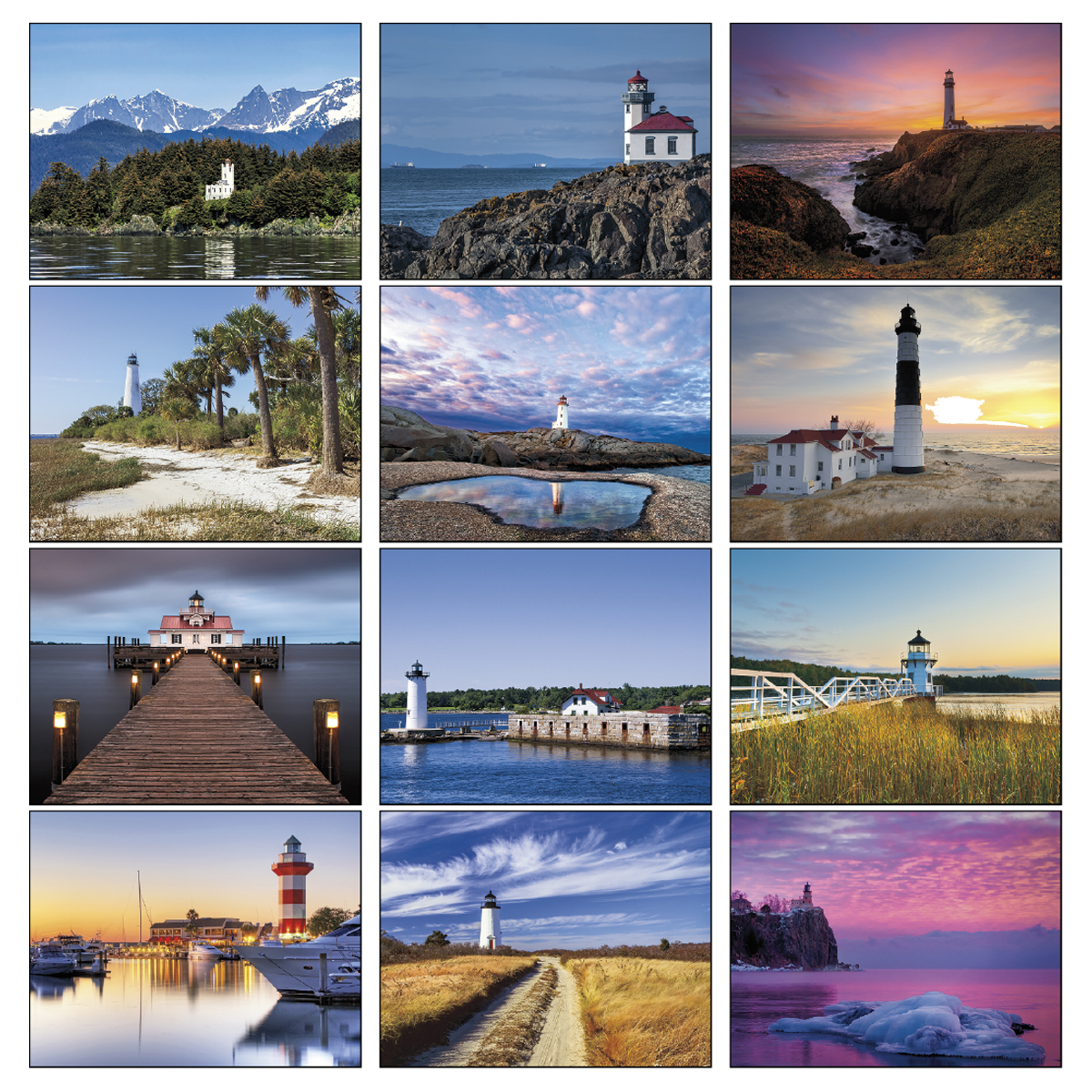 Lighthouses Wall Calendar Mines Press