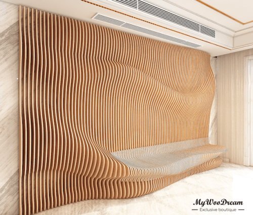 Panneaux en bois design | Panneaux assise | panneaux accueil design