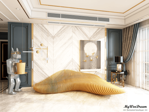 Banquette design | Reception banquette | Banquette accueil paramétrique | Mobilier parametrique france