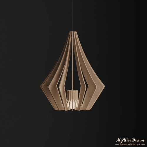 Lampe en bois design suspension design luminaire suspention | lampe parametrique | mobilier paramètrique france