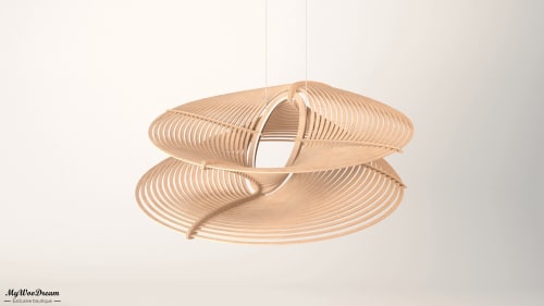 Lampe en bois design suspension design luminaire suspention | lampe parametrique | mobilier paramètrique france