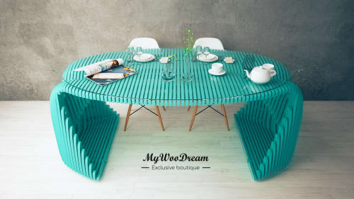 table à manger en bois | table design | table paramétrique | table entrée salon | mobilier paramétrique France | table reunion