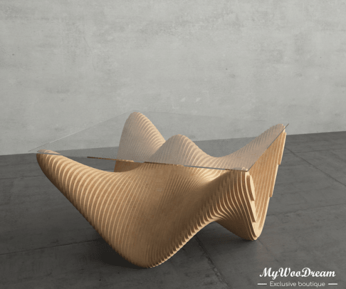 table à basse en bois | table design | table paramétrique | table entrée salon | mobilier paramétrique France