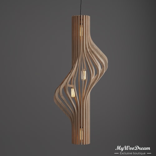 Lampe en bois design suspension design luminaire suspention