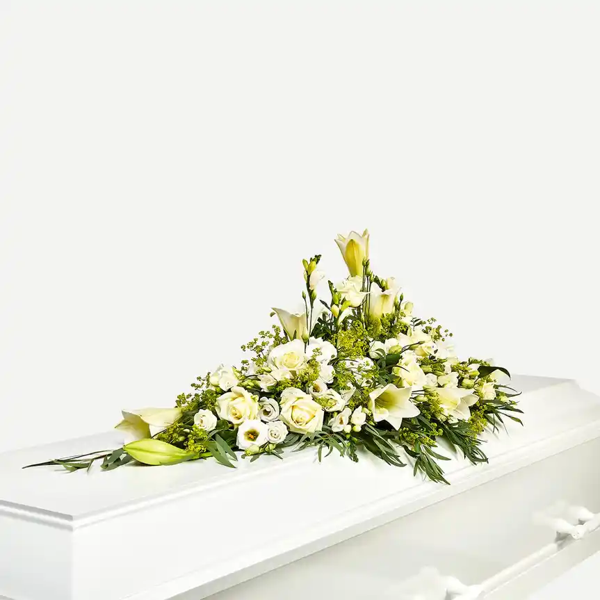 Kistepynt i hvide farver