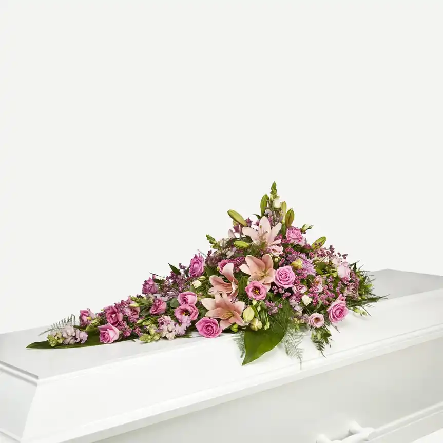 Kistepynt i lyserøde farver