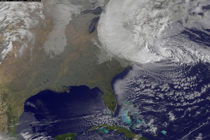 NASA Handout Image Of Hurricane Sandy