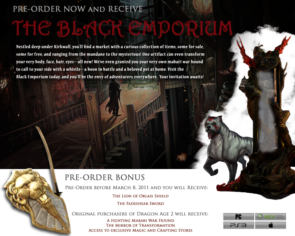 Dragon age ii black emporium dlc