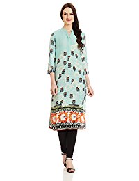 Biba Women's Straight Kurta Price in India